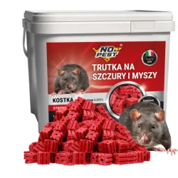 No Pest, Bromadiolon, Blokken, Rattengif en Muizengif, Knaagdierengif, 3 kg